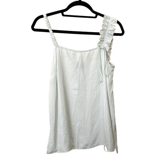 GREY JASON WU Ruffle Detail‎ Sleeveless Blouse NWOT Sz 4 - Picture 1 of 3